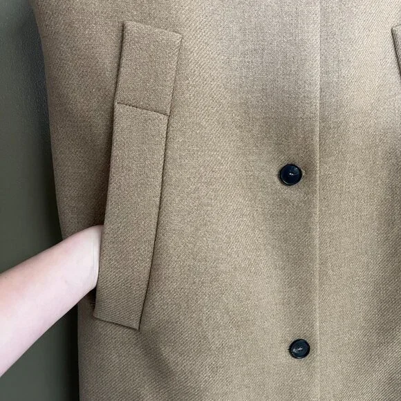 Tela Bimba Single Breasted Coat in Beige